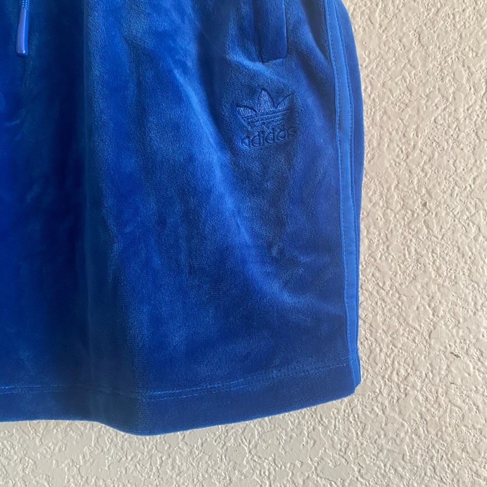 ADIDAS X JEREMY SCOTT SKIRT BLUE VELOUR Size XS - Picture 4 of 7